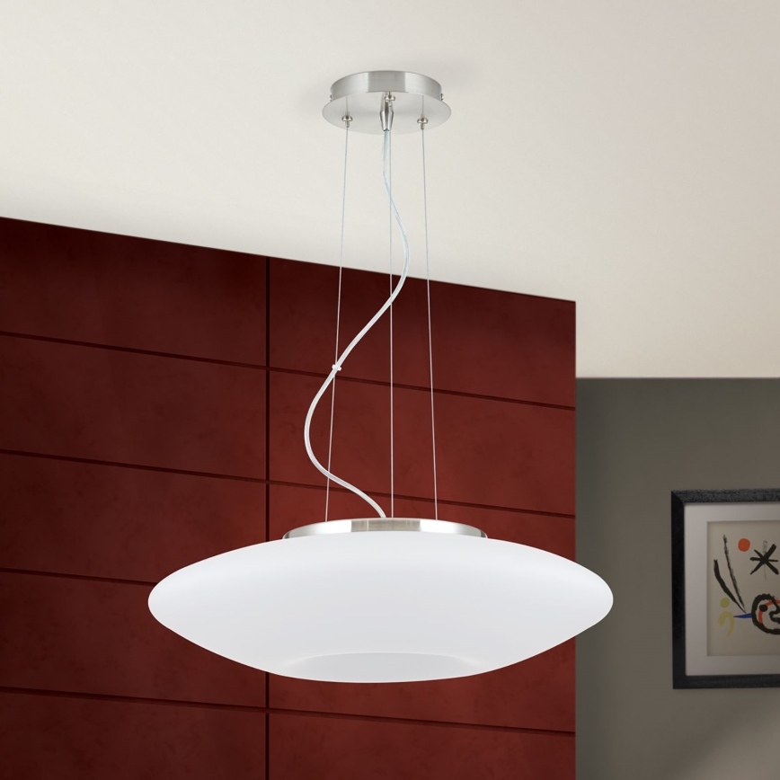 Żyrandol na lince BLANC 2xE27/60W/230V śr. 49 cm matowy chrom