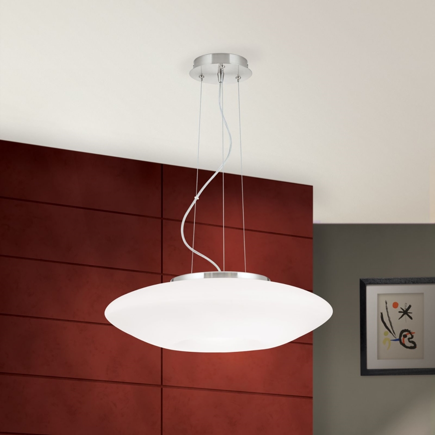 Żyrandol na lince BLANC 2xE27/60W/230V śr. 49 cm matowy chrom