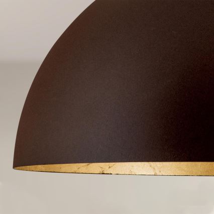 Żyrandol na lince ELIANO 1xE27/60W/230V śr. 50 cm brązowy/złoty
