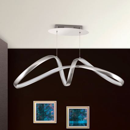 Lampa wisząca LED ściemnialna na linkę CIRCUS LED/36W/230V srebrna