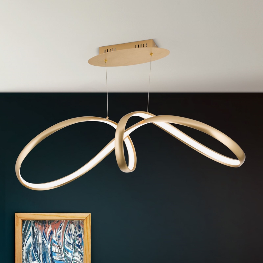 Lampa sufitowa LED ściemnialna na linkach CIRCUS LED/36W/230V złota