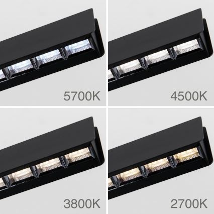 LED Żyrandol ściemnialny na lince TARA LED/44W/230V 2700/3800/4500/5700K czarny
