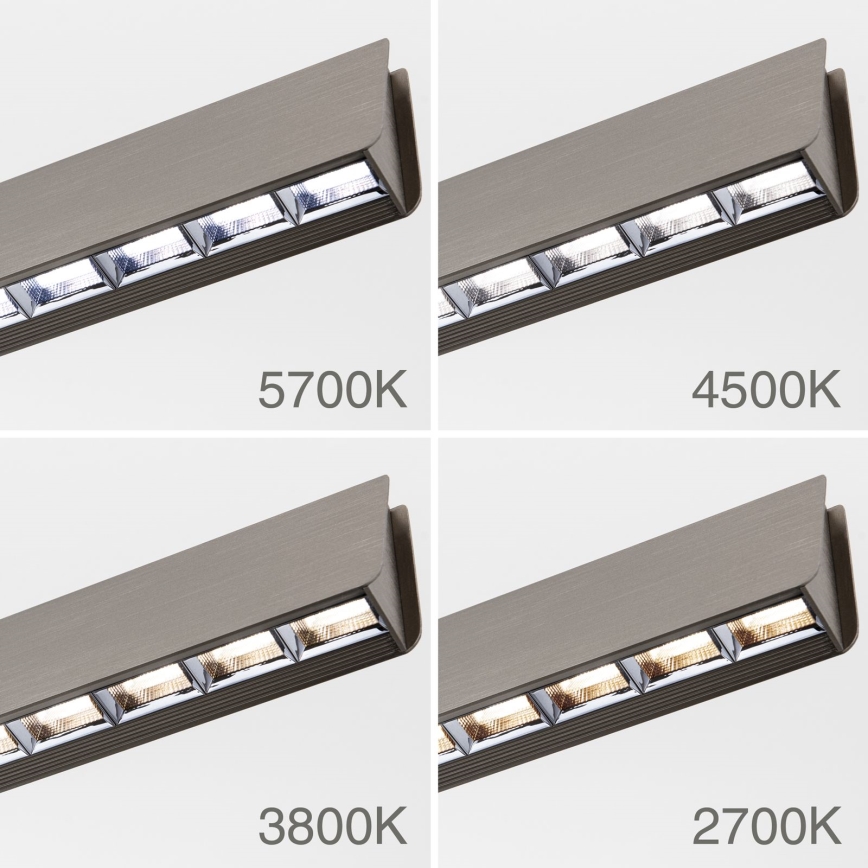 LED Żyrandol ściemnialny na lince TARA LED/44W/230V 2700/3800/4500/5700K matowy chrom