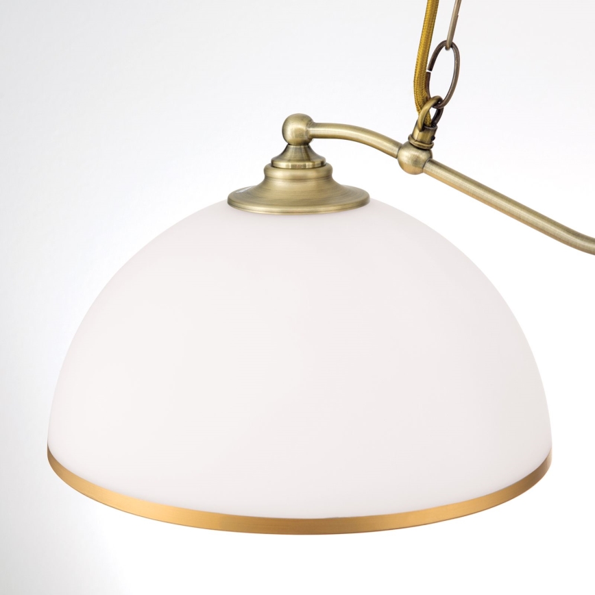 Żyrandol na łańcuchu OLD LAMP 2xE27/40W/230V biały/mosiądz