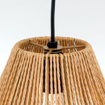 Żyrandol na lince JUNGLE 1xE27/40W/230V śr. 31 cm konopie