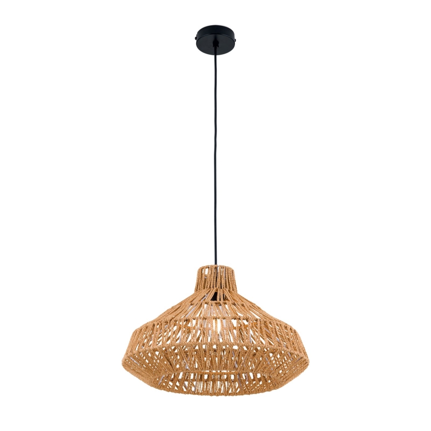 Żyrandol na lince BASKET 1xE27/40W/230V śr. 40 cm konopie