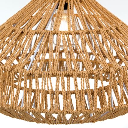 Żyrandol na lince BASKET 1xE27/40W/230V śr. 40 cm konopie