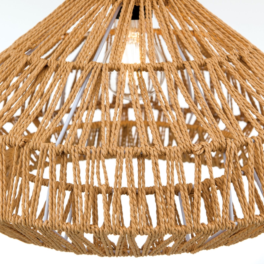 Żyrandol na lince BASKET 1xE27/40W/230V śr. 40 cm konopie