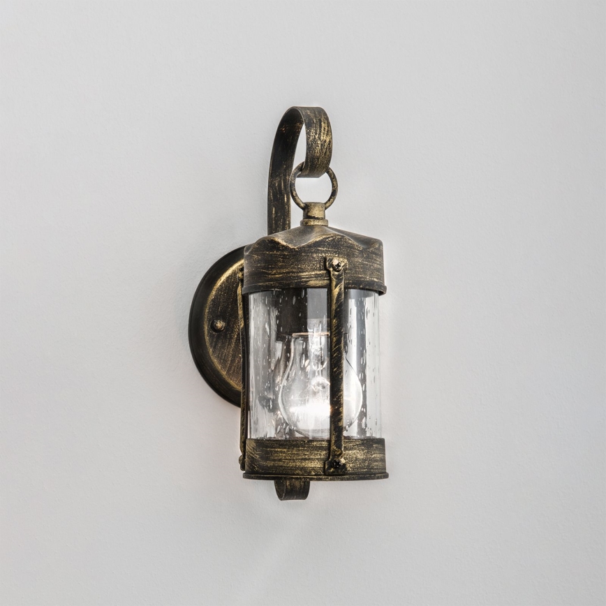 Zewnętrzny kinkiet TAVERNA 1xE27/60W/230V IP23 brąz/patina