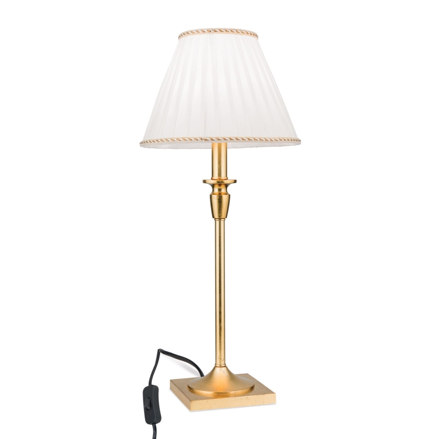 Lampa stołowa FONSA 1xE27/60W/230V 61 cm biały/złoty