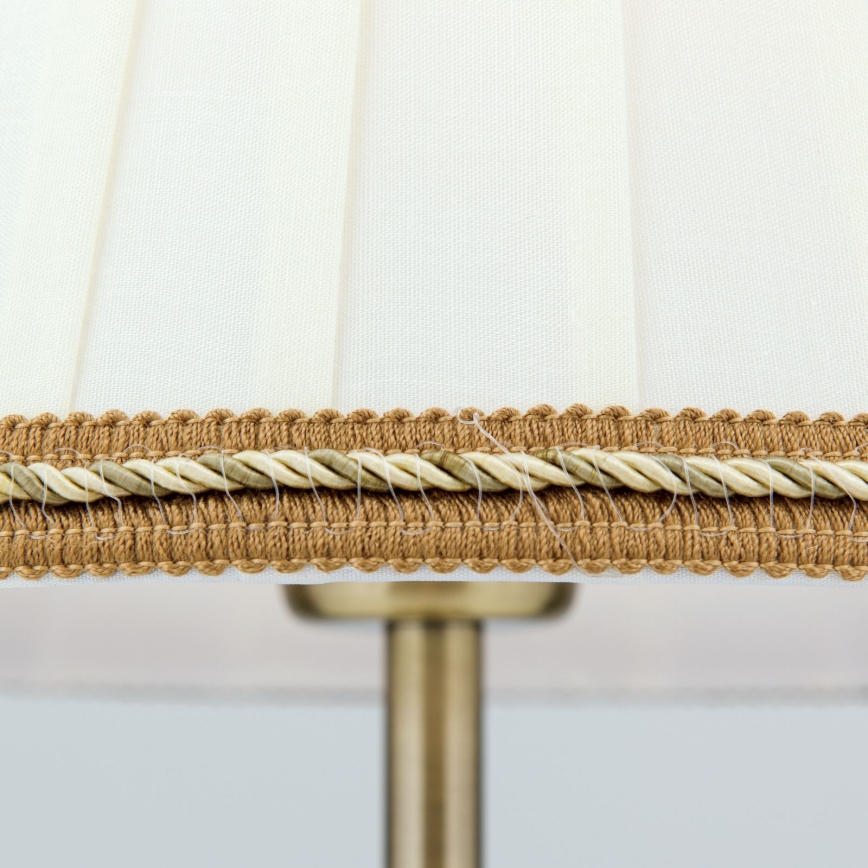 Lampa stołowa TONIA 1xE27/60W/230V śr. 25 cm białe/brąz