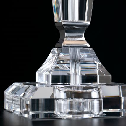 Kryształowa lampa stołowa VERONIQUE 1xE27/60W/230V biały/przezroczysty