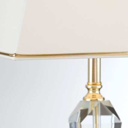 Kryształowa lampa stołowa VERONIQUE 1xE27/60W/230V kremowy/przezroczysty