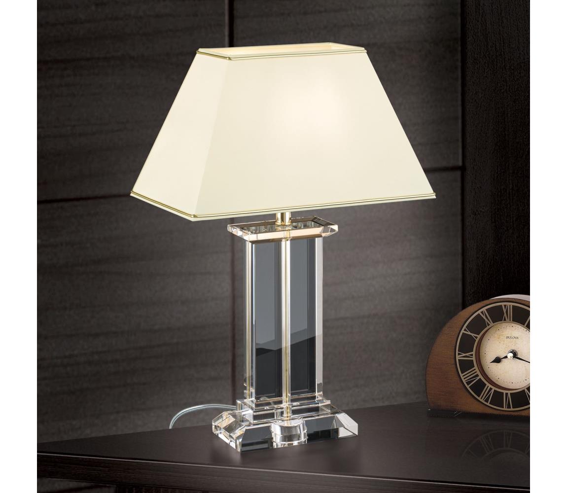 Orion LA 4-1202 - Kryształowa lampa stołowa VERONIQUE 1xE27/60W/230V kremowy/złoty