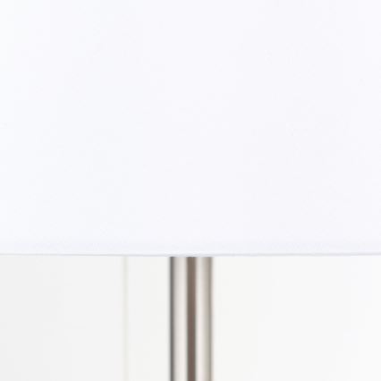 Lampa stołowa z portem USB LUDWIG 1xE27/40W/230V 50 cm biała/matowy chrom
