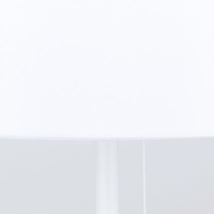 Lampa stołowa z portem USB LUDWIG 1xE27/40W/230V 50 cm biała
