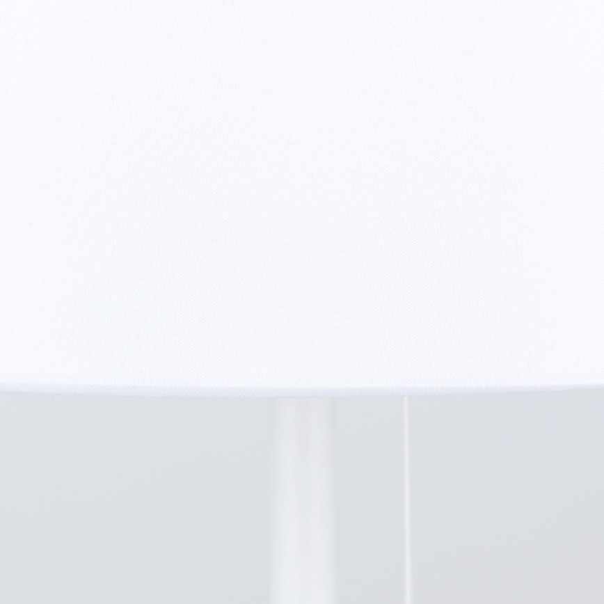 Lampa stołowa z portem USB LUDWIG 1xE27/40W/230V 50 cm biała