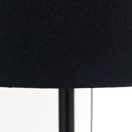 Lampa stołowa z portem USB LUDWIG 1xE27/40W/230V 50 cm czarna