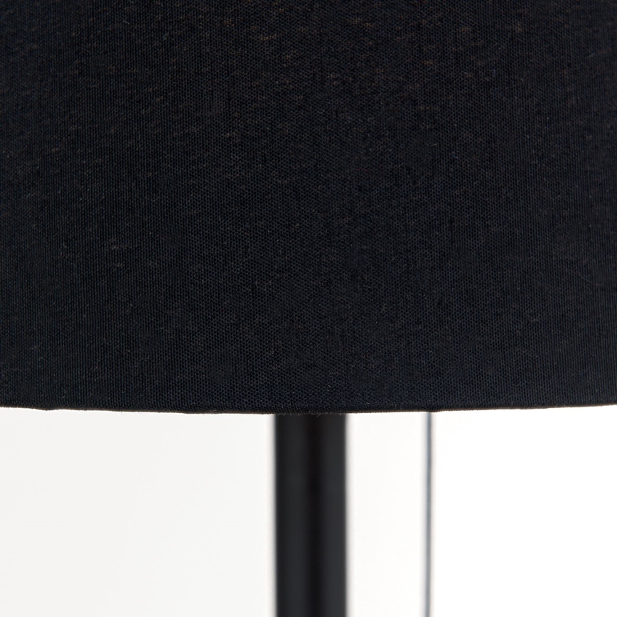 Lampa stołowa z portem USB LUDWIG 1xE27/40W/230V 50 cm czarna