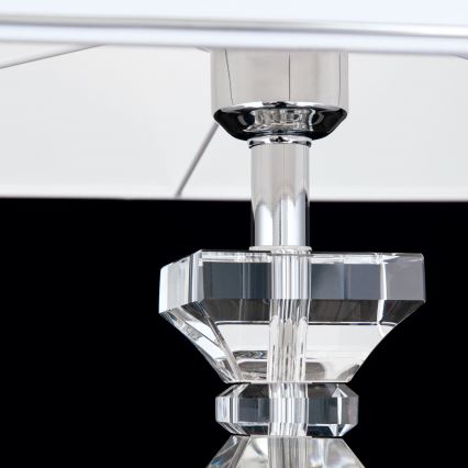Kryształowa lampa stołowa POKAL 1xE27/60W/230V biała/przezroczysta