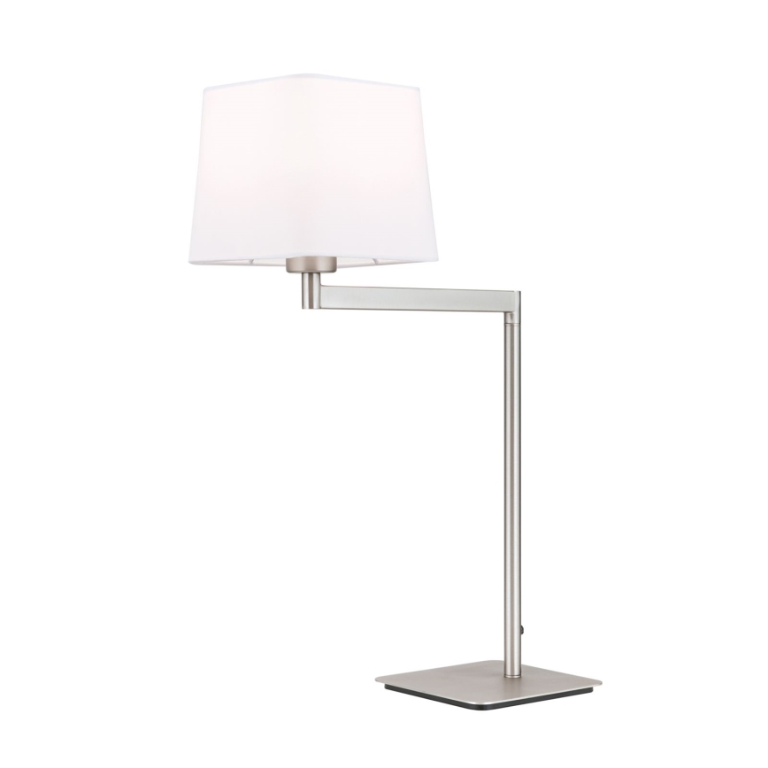 Lampa stołowa CARLTON 1xE27/40W/230V biały/matowy chrom