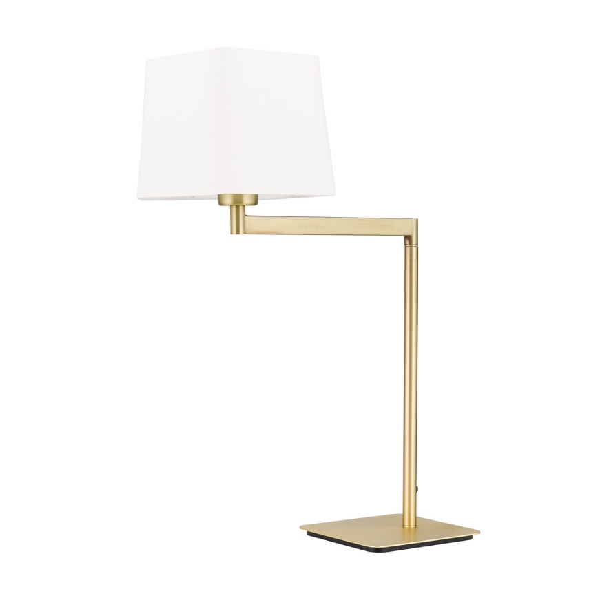 Lampa stołowa CARLTON 1xE27/40W/230V biały/złoty