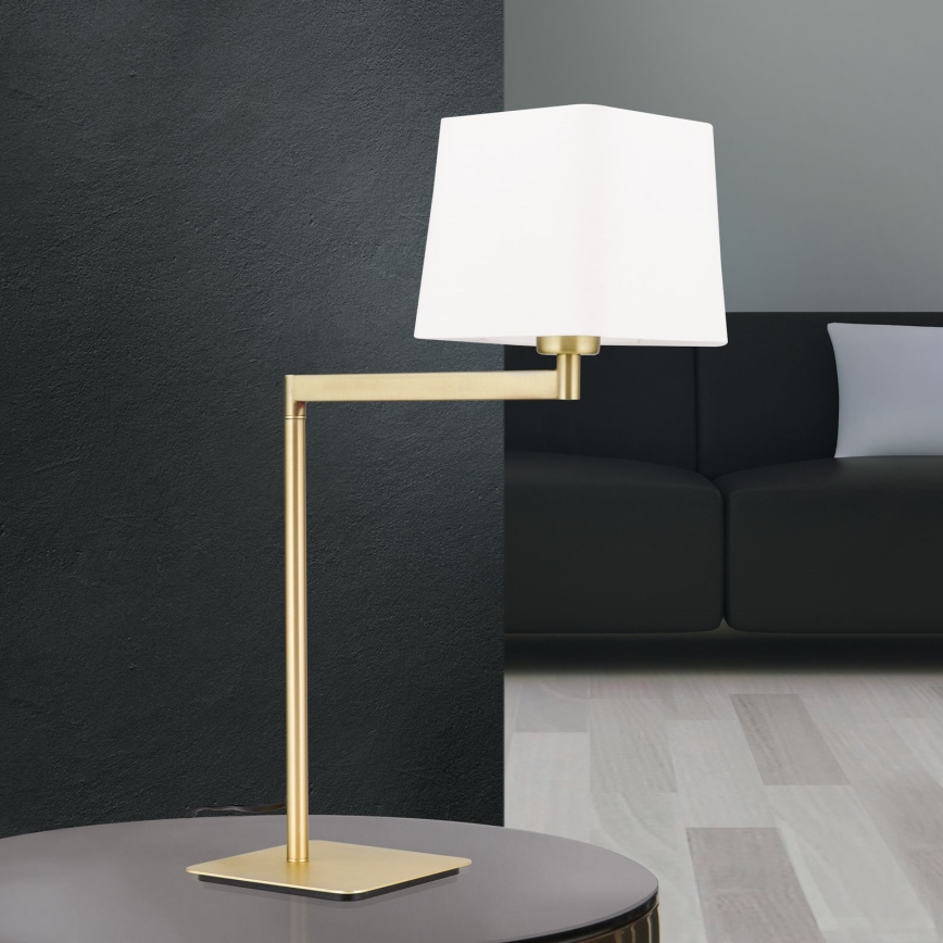 Lampa stołowa CARLTON 1xE27/40W/230V biały/złoty