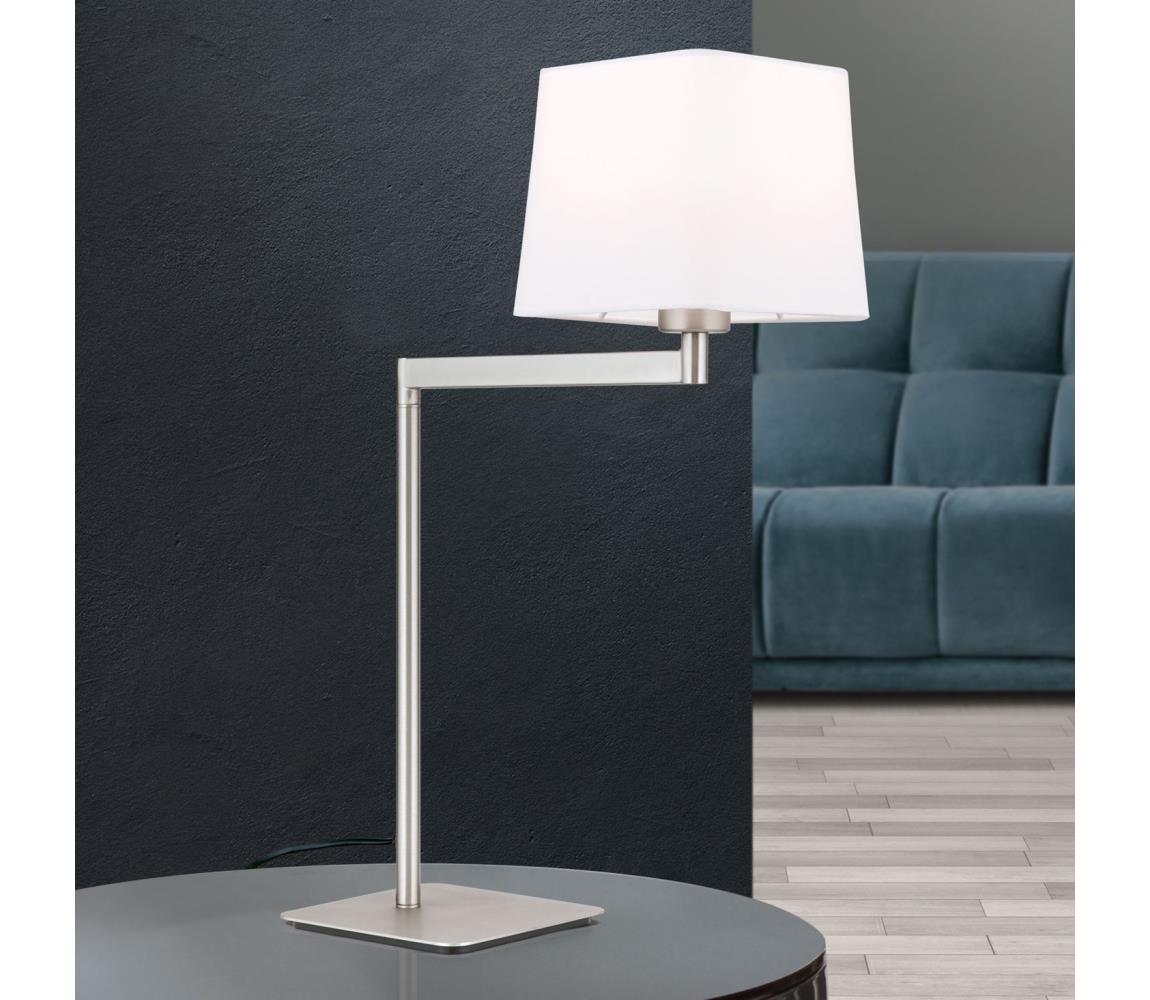Orion LA 4-1209/1 - Lampa stołowa CARLTON 1xE27/40W/230V biały/matowy chrom