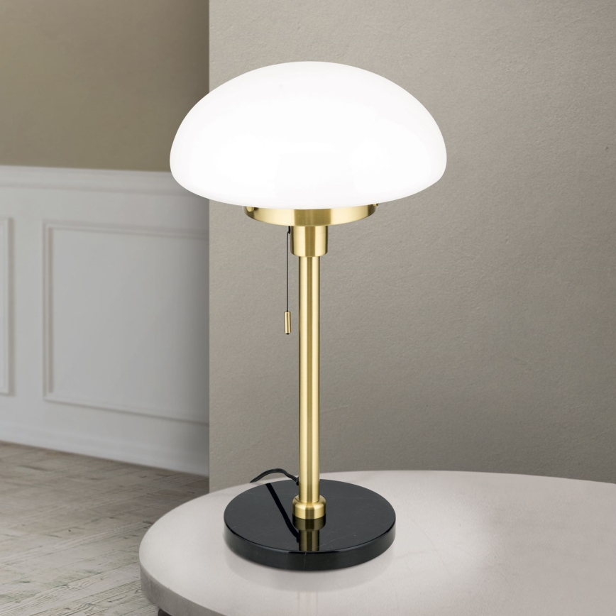 Lampa stołowa SPARTA 1xE27/40W/230V złoty/czarny
