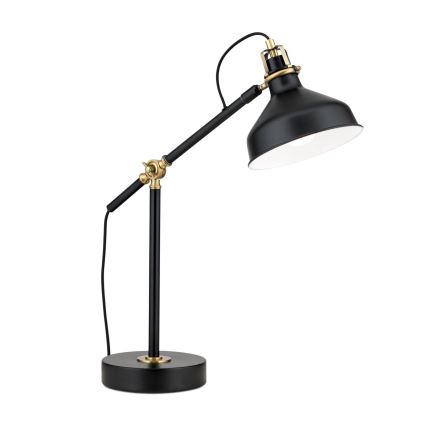 Lampa stołowa SCHILLER 1xE27/40W/230V czarny/brąz