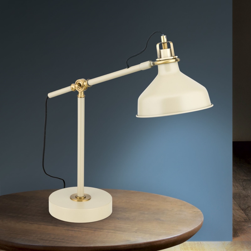 Lampa stołowa SCHILLER 1xE27/40W/230V kremowy/brąz