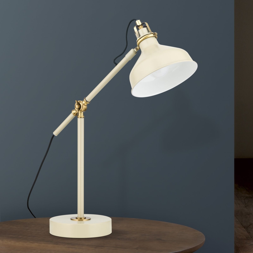 Lampa stołowa SCHILLER 1xE27/40W/230V kremowy/brąz