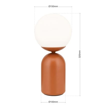 Lampa stołowa STANLEY 1xE14/25W/230V ceramika/brązowy