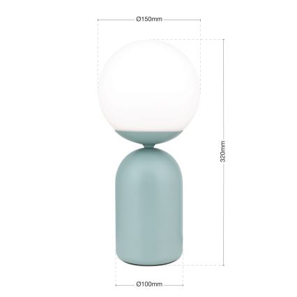 Lampa stołowa STANLEY 1xE14/25W/230V ceramika/miętowy