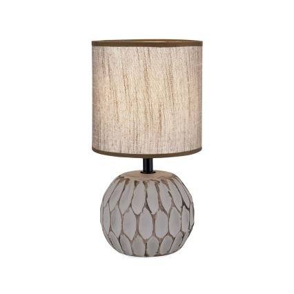 Lampa stołowa PINIA 1xE14/25W/230V ceramika beżowy/szary