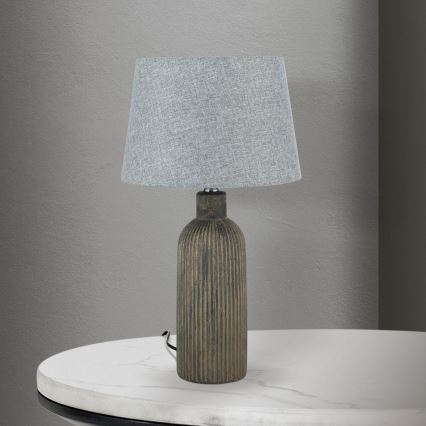 Lampa stołowa ORCHID 1xE27/40W/230V ceramika brązowy/szary