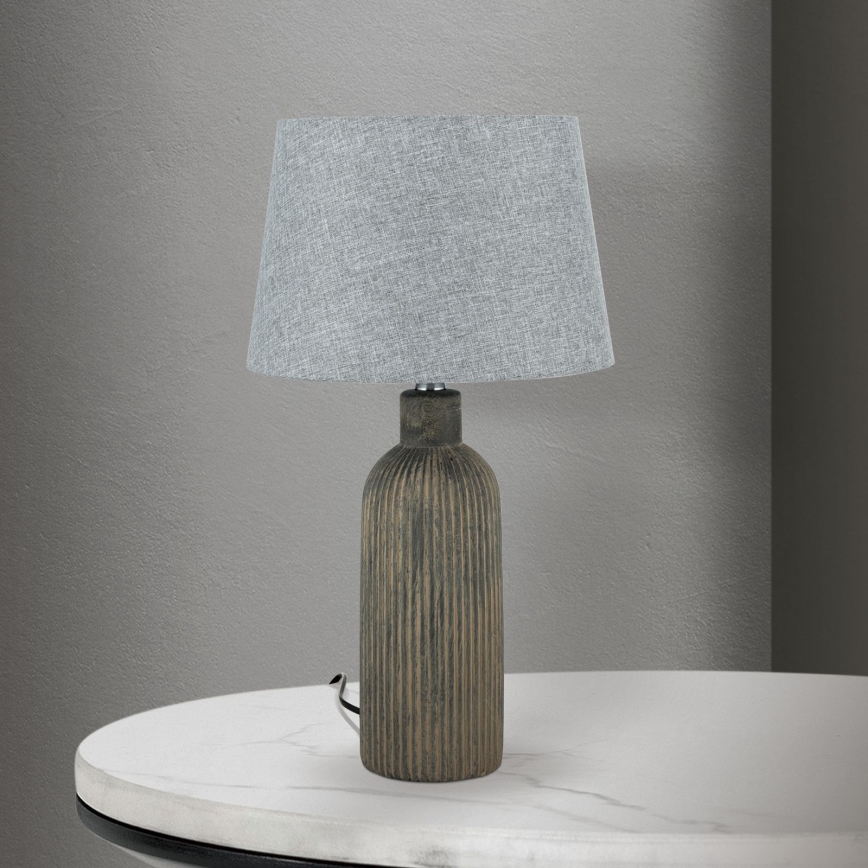 Lampa stołowa ORCHID 1xE27/40W/230V ceramika brązowy/szary
