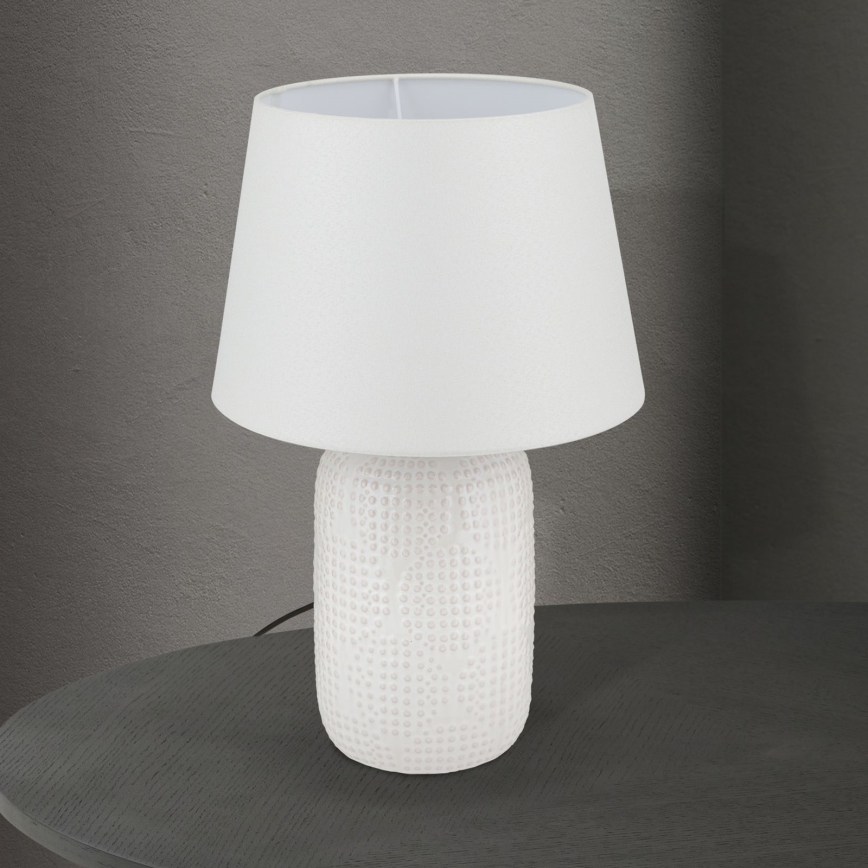 Lampa stołowa CORAL 1xE27/40W/230V ceramika/biały