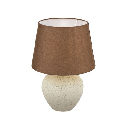 Lampa stołowa MASAI 1xE27/40W/230V ceramika brązowy/beżowy