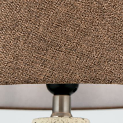 Lampa stołowa MASAI 1xE27/40W/230V ceramika brązowy/beżowy