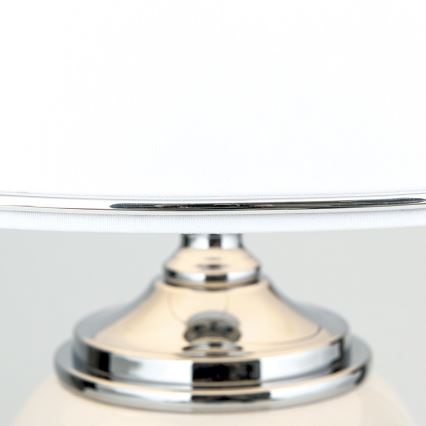 Lampa stołowa OVUM 1xE27/40W/230V 48 cm ceramika biały/chrom błyszczący