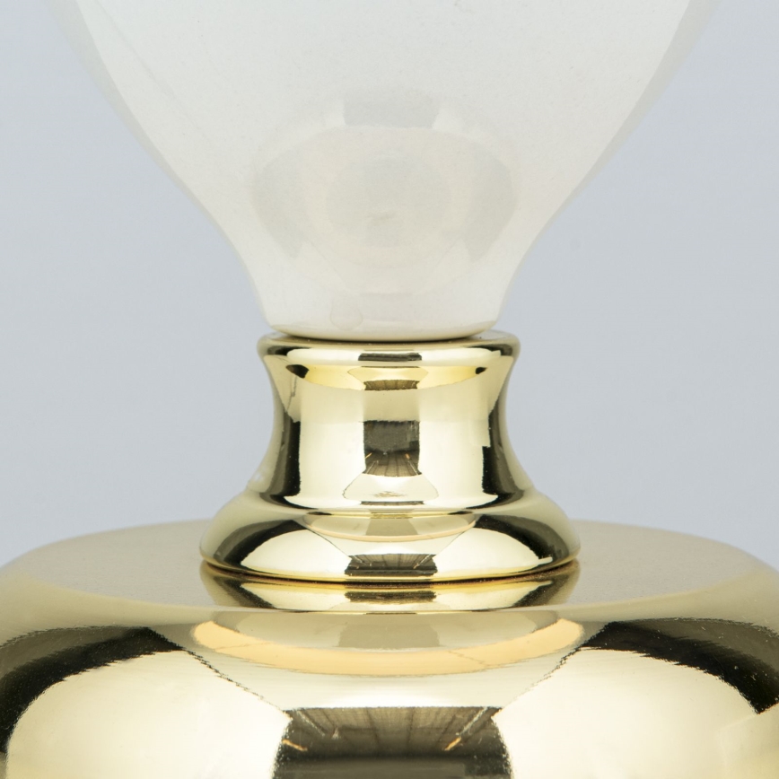 Lampa stołowa OVUM 1xE27/40W/230V 48 cm ceramika biały/złoty