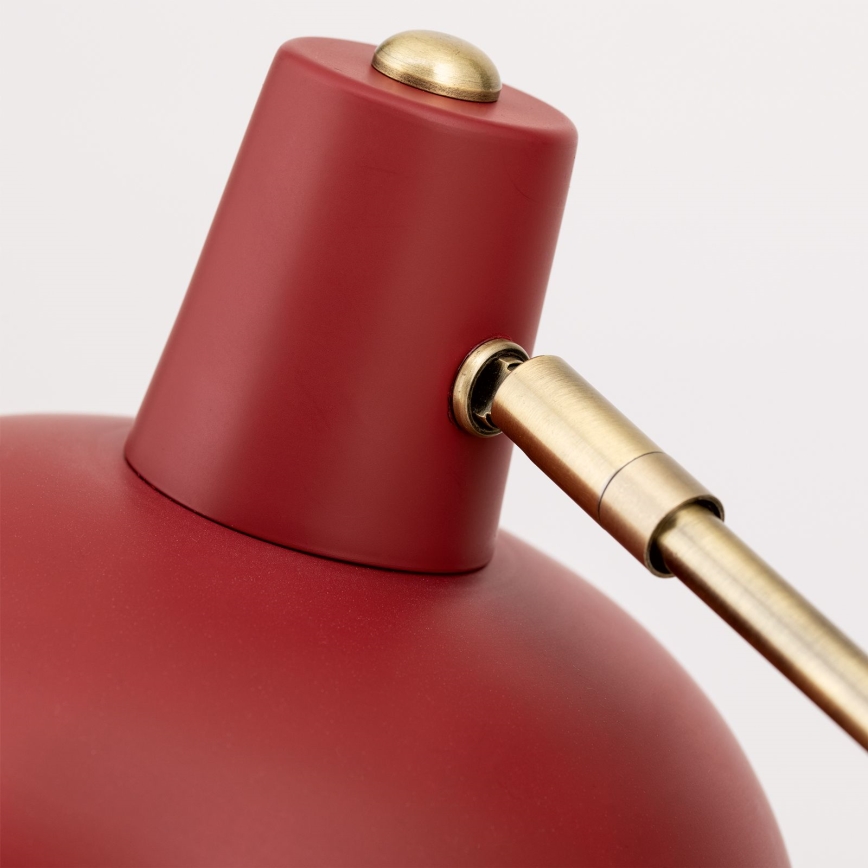 Lampa stołowa FEDRA 1xE14/40W/230V czerwona/mosiądz