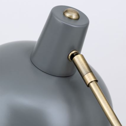 Lampka stołowa FEDRA 1xE14/40W/230V szara/mosiądz