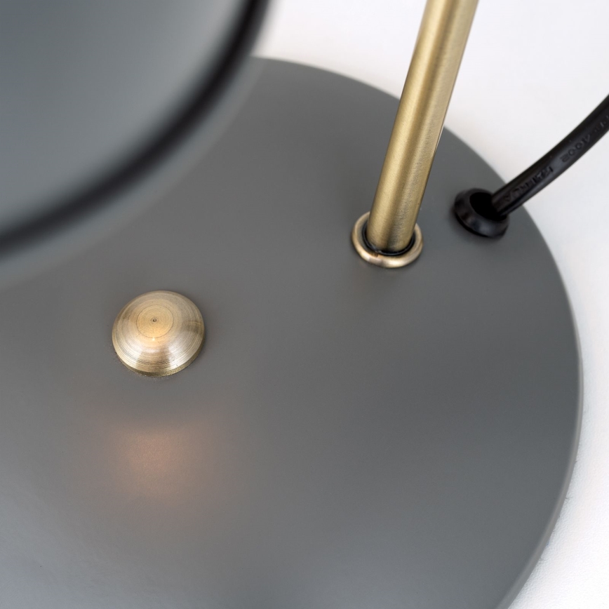 Lampka stołowa FEDRA 1xE14/40W/230V szara/mosiądz