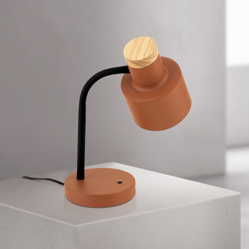 Lampa stołowa GILI 1xE27/40W/230V ceglasta