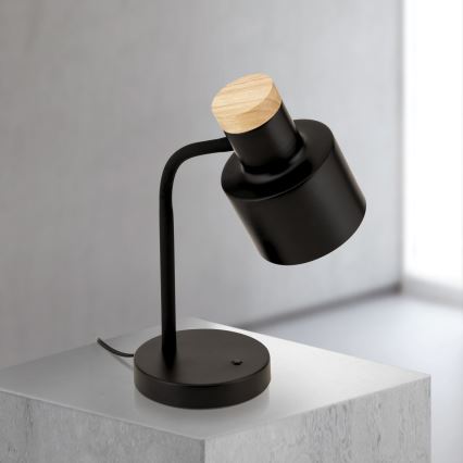 Lampa stołowa GILI 1xE27/40W/230V czarna