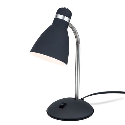 Lampa stołowa SCHOOL 1xE27/40W/230V czarny/matowy chrom