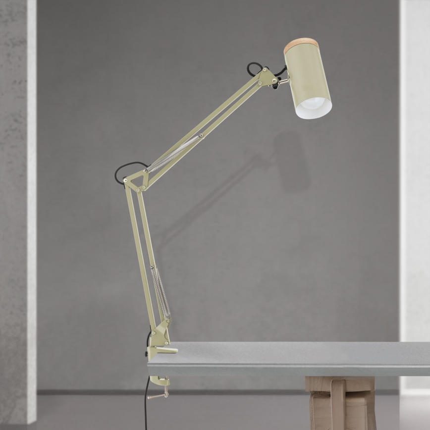 Lampka biurkowa z klipsem GILI 1xE27/40W/230V zielona