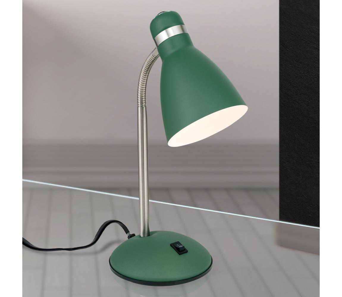 Orion - Lampa stołowa SCHOOL 1xE27/40W/230V zielona/matowy chrom